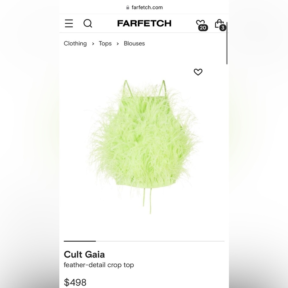 Cult Gaia feather top